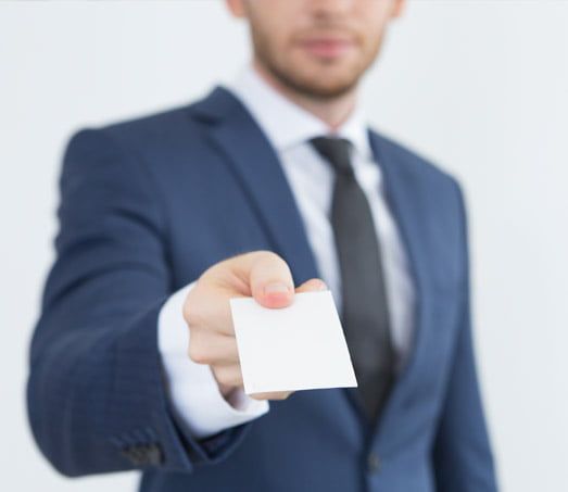 A lawyer handing a note